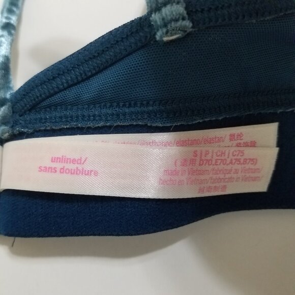 PINK Victoria's Secret Velour Unlined Bra Size S - Picture 7 of 8